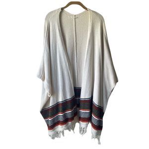 Easel Open Blanket Cardigan Beige Size Large